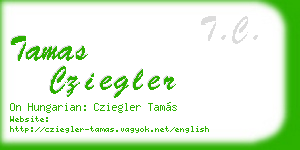 tamas cziegler business card