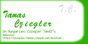 tamas cziegler business card